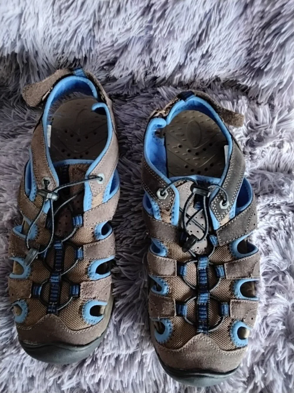 Bass Brand Leather and Mesh Closed Toe Mens Hiking Sandal, 10.5 M